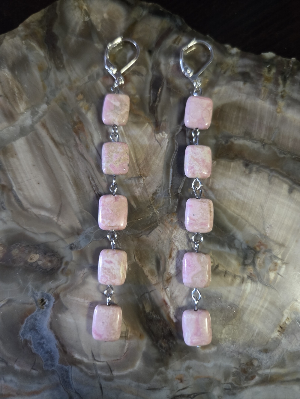 Artisan Rhodochrosite Earrings